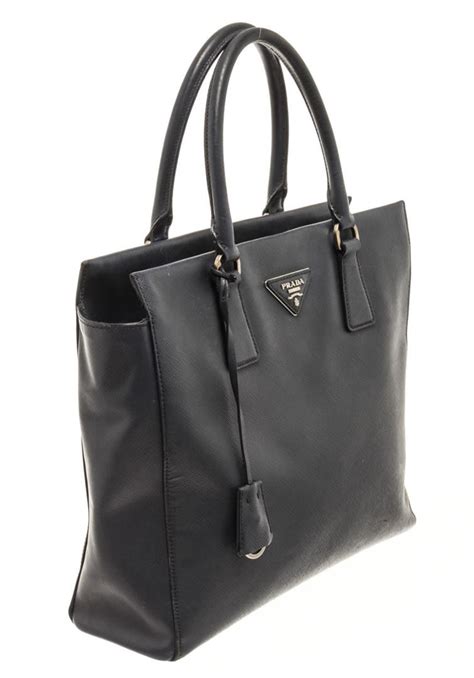 Prada 2way Tote Bag Black Safiano Leather Ba274 .